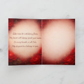 Romantic Love Red Rose Fairy for Her Karte (Innenseite)