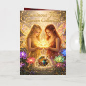 Romantic Love Red Rose Fairy for Her Karte (Rückseite)