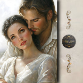 Romantic Lovers Gentle Embrace Decoupage Seidenpapier