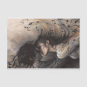 Romantic Lovers with Flowing Music Decoupage Seidenpapier (Vorderseite)