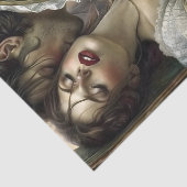 Romantic Lovers Wolf Guardian Decoupage Seidenpapier (Ausschnitt)