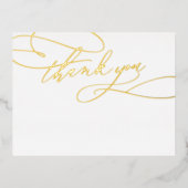 Romantic Luxury Gold Foil Wedding Dankeschön Card Folie Einladungspostkarte (Vorderseite)