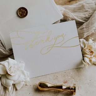 Romantic Luxury Gold Foil Wedding Dankeschön Card Folie Einladungspostkarte