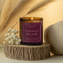 Romantic Luxury Love Design - Velvet Kiss Candle  Quadratischer Aufkleber