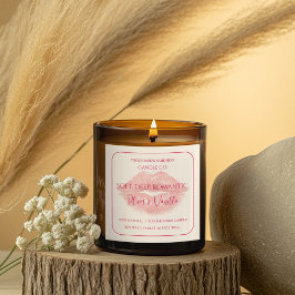 Romantic Luxury Love Design - Velvet Kiss Candle  Quadratischer Aufkleber