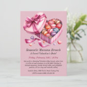 Romantic Macaron Brunch Einladung (Stehend Vorderseite)