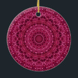 Romantic Magenta Floral Mandala Art Kaleidoskop Keramikornament<br><div class="desc">Genießen Sie die Schönheit eines bunten Gartens das ganze Jahr über. Dieses Sake-Ornament besticht durch eine aufwändige Magenta / Rose Rosa Mandala von der Janusian Gallery for Just Mandalases. Das Bild ist beidseitig bedruckt, sodass es aus jedem Blickwinkel schön aussieht. Und meditieren darüber: Weil wir unsere eigenen Kunstwerke erschaffen, werden...</div>