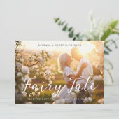 Romantic Magic of Love Photo Wedding Anniversary Save The Date (Stehend Vorderseite)