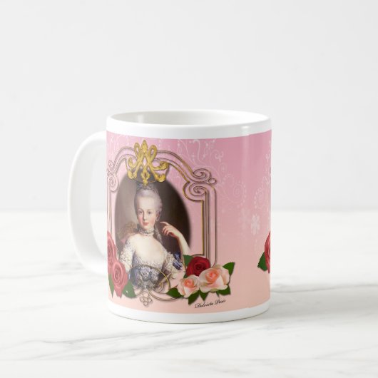 Romantic Marie Antoinette Mug Pink マグカップ Kaffeetasse (Vorderseite Links)