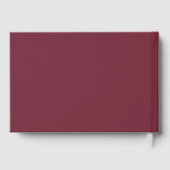 Romantic Maroon Modern Photo Gästebuch (Rückseite)
