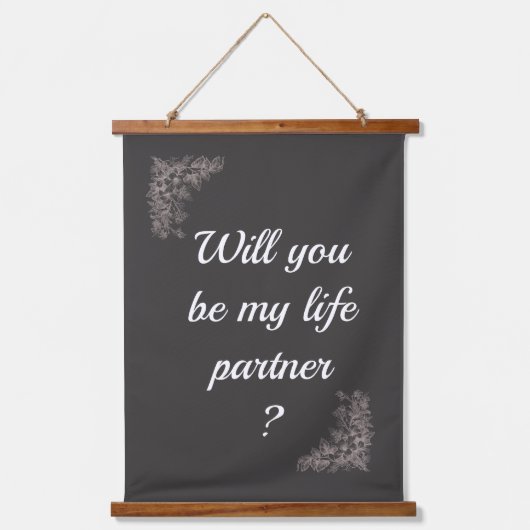 Romantic Marriage Proposal Art Posters Wandteppich Mit Holzrahmen (Vorderseite 3)