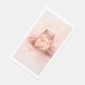 Romantic Mason Jar Hearts Paper Napkin Serviette (Ecke)