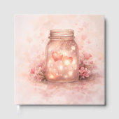 Romantic Mason Jar Wedding Guest Book Gästebuch (Vorderseite)