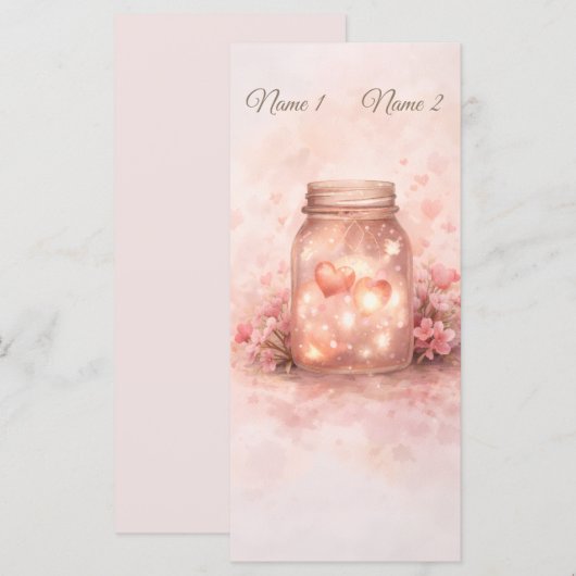 Romantic Mason Jar Wedding Program Programm (Vorne/Hinten)