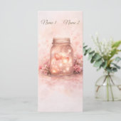 Romantic Mason Jar Wedding Program Programm (Stehend Vorderseite)