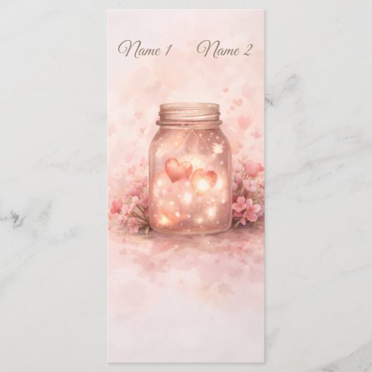 Romantic Mason Jar Wedding Program Programm (Vorderseite)