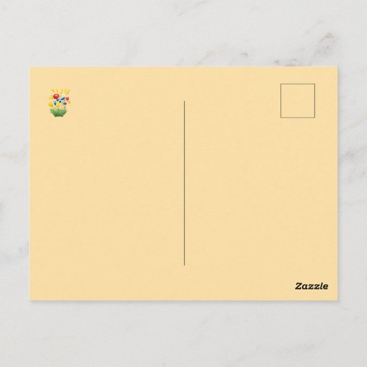 Romantic Meadow – Elegant Floral Birthday Touch Postkarte (Rückseite)