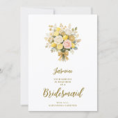 Romantic Mediterranean Glitter Bouquet Bridesmaid  (Vorderseite)