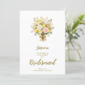 Romantic Mediterranean Glitter Bouquet Bridesmaid  (Stehend Vorderseite)
