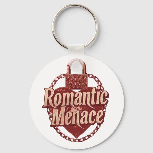 "Romantic Menace" with Edgy Heart Lock Schlüsselanhänger (Vorderseite)