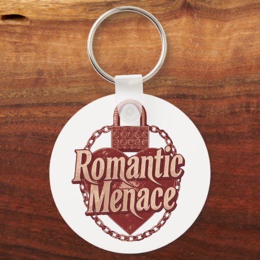 "Romantic Menace" with Edgy Heart Lock Schlüsselanhänger (Rückseite)