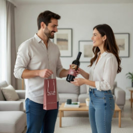 Romantic message personalized  geschenktüte für weinflaschen
