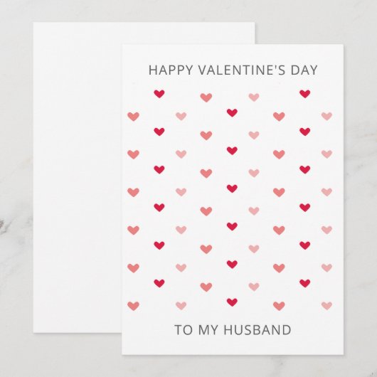 Romantic Minimal Heart Valentine's Day Card (Vorne/Hinten)