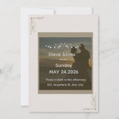 Romantic & Minimal Wedding Invitation Template | E Einladung (Vorderseite)