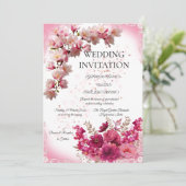 Romantic Minimal Wedding Invite Einladung (Stehend Vorderseite)