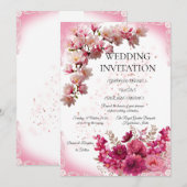 Romantic Minimal Wedding Invite Einladung (Vorne/Hinten)