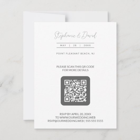 Romantic Minimal Wedding Yellow & Lavender Wreath RSVP Karte (Rückseite)