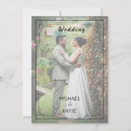 Romantic Minimalist Wedding | Clean Lines & White  Einladung