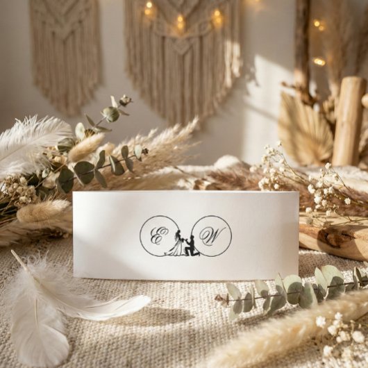 Romantic Monochrome Silhouette Einladungsbanderole