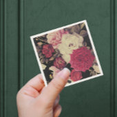 Romantic Moody Floral Wedding Black Serviette