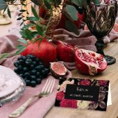 Romantic Moody Floral Wedding Table Platzkarte