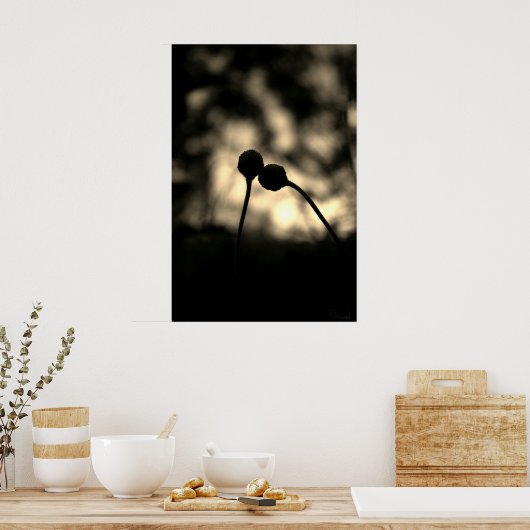 Romantic Moody Flowers – Botanical Fantasy Boho Poster (Küche)