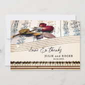 Romantic Music Custom Foto Hochzeit Dankeschön Car Dankeskarte (Vorderseite)