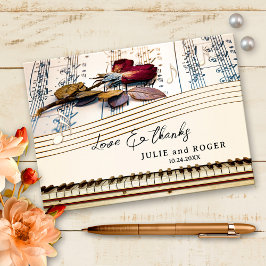 Romantic Music Custom Foto Hochzeit Dankeschön Car Dankeskarte