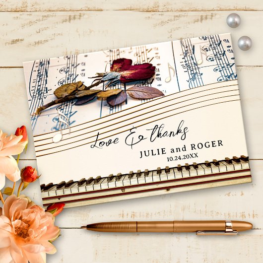 Romantic Music Custom Foto Hochzeit Dankeschön Car Dankeskarte