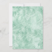 Romantic Mystical Green Fern Wedding Invitation Einladung (Rückseite)