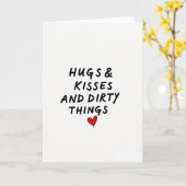 Romantic Naughty Hugs Kisses Card Karte (Gelbe Blume)
