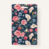 Romantic Navy Blue Floral Garden Pattern Ausweis (Vorderseite)