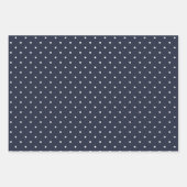 Romantic Navy Blue White Floral Bridal Shower Geschenkpapier Set (Vorderseite 3)