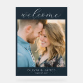 Romantic Navy Classic Photo Acrylschild (Vorderseite)