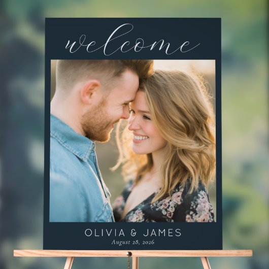 Romantic Navy Classic Photo Acrylschild (Neutral)