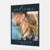 Romantic Navy Classic Photo Acrylschild (Winkel)