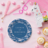 Romantic Navy Illustrative Landscape Pappteller (Party)