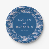 Romantic Navy Illustrative Landscape Pappteller (Vorderseite)