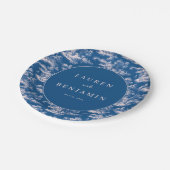 Romantic Navy Illustrative Landscape Pappteller (Schrägansicht)