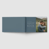 Romantic Navy Minimalist Photo Gästebuch (Voll)